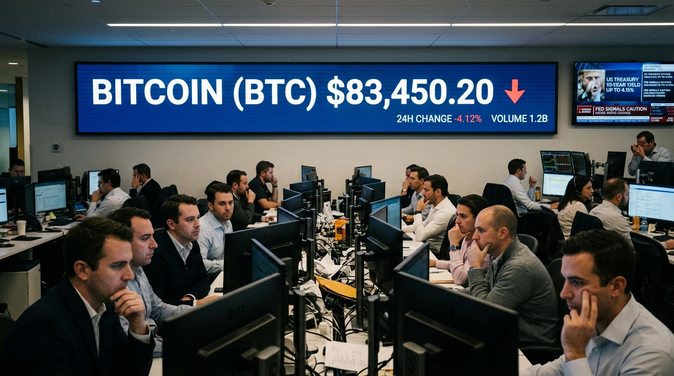 Bitcoin drops below $84K as Treasury yields pressure risk assets