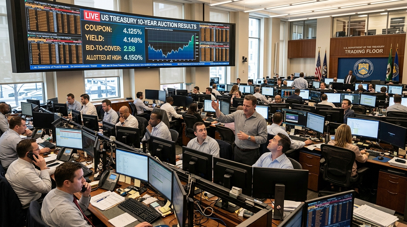 Bond auction eases Treasury pressure as yields pull back