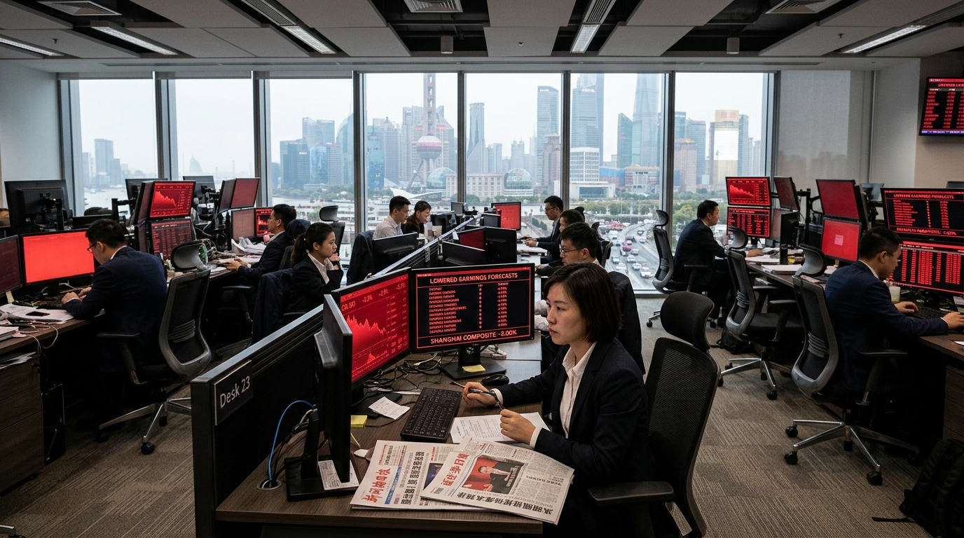 China Equity Slump Deepens as Earnings Outlook Weakens