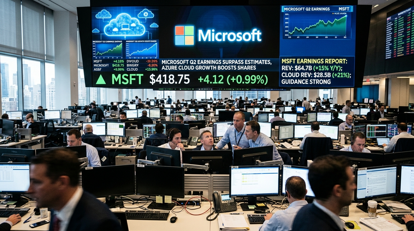 Microsoft earnings lift AI trade as cloud growth beats